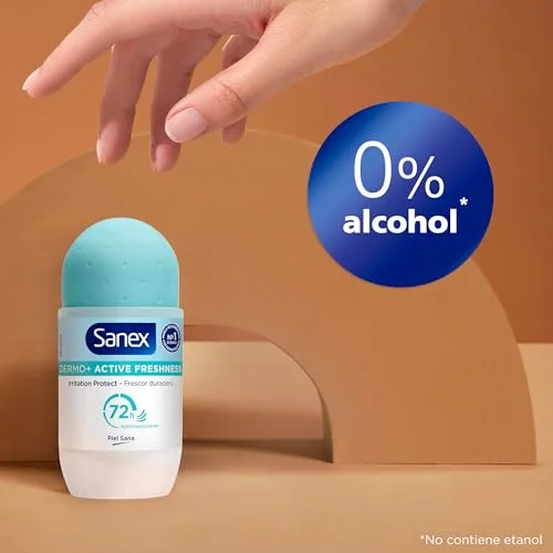 Sanex ▫️ Dermo+ Active Freshness, Desodorizante Antitranspirante Roll-On, 6x50 ml 4
