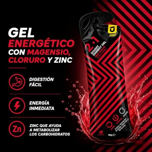 RECUPERAT-ION ▫️ EMBALAGEM DE 6 Géis Energéticos com Magnésio + Glicose + Eletrólitos e Zinco para Desportistas de Ciclismo, Corrida e Cãibras Musculares - Sabor a Frutos Vermelhos, Sem Glúten - Saqueta Adequada para Veganos | RECUPERAÇÃO 2
