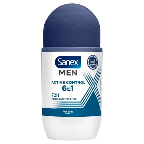 Sanex ▫️ Men Active Control, Desodorizante Antitranspirante Roll-On para Homem, 6x50 ml 2