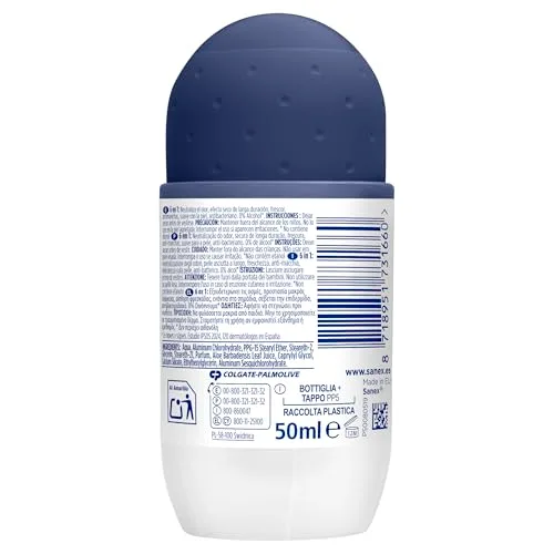 Sanex ▫️ Men Active Control, Desodorizante Antitranspirante Roll-On para Homem, 6x50 ml 3