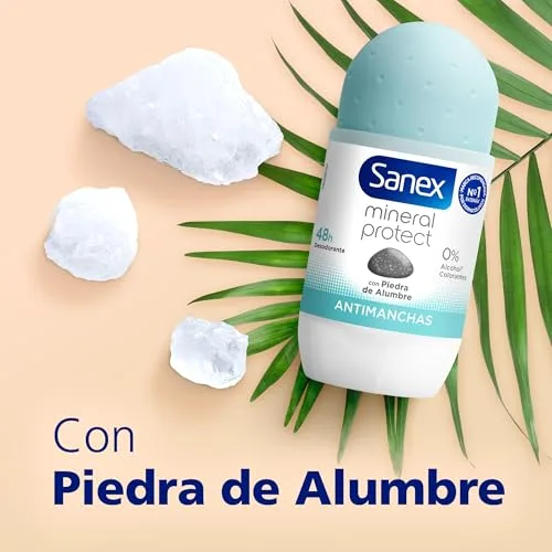 Sanex ▫️ Mineral Protect, Desodorizante Roll-On Antimanchas, Embalagem de 6 x 50 ml 6