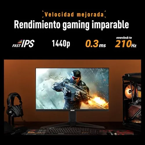 ASUS ▫️ TUF Gaming VG27AQL5A - Monitor Fast IPS QHD de 27" a 210 Hz 4