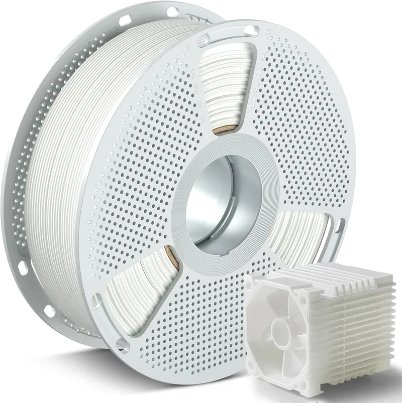 SUNLU ▫️ PC Filamento 1 kg, filamento de policarbonato de 1,75 mm para impressora 3D, bobina reutilizável para altas temperaturas, resistente ao impacto e robusta, branco natural