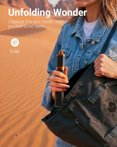 Vimose ▫️ Tripé invisível para selfies de 48 polegadas para Insta360 X4/GO 3/X3/ONE RS/ONE X2/ONE X/GO 2/ONE R/ONE - Barra de extensão para selfies com pega ajustável e à prova de água para câmaras de ação 4