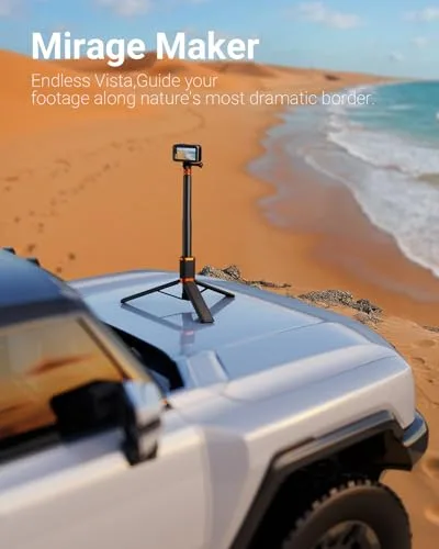 Vimose ▫️ Tripé invisível para selfies de 48 polegadas para Insta360 X4/GO 3/X3/ONE RS/ONE X2/ONE X/GO 2/ONE R/ONE - Barra de extensão para selfies com pega ajustável e à prova de água para câmaras de ação 6