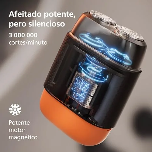 PHILIPS ▫️ Série 500: Máquina de barbear elétrica compacta, sistema «Levanta e Corta», lâminas SteelPrecision, cabeças flutuantes 3D, barbear a seco e a húmido, estojo e bloqueio para viagem, tampa magnética, S595/05 5