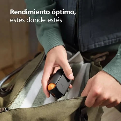 PHILIPS ▫️ Série 500: Máquina de barbear elétrica compacta, sistema «Levanta e Corta», lâminas SteelPrecision, cabeças flutuantes 3D, barbear a seco e a húmido, estojo e bloqueio para viagem, tampa magnética, S595/05 6