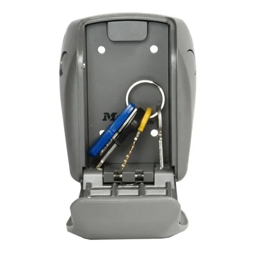 Master Lock ▫️ Caixa de Segurança para Chaves de Parede com Sistema de Abertura «Puxar para Abrir», de tamanho médio, para exterior, com kit de montagem incluído, preta 2