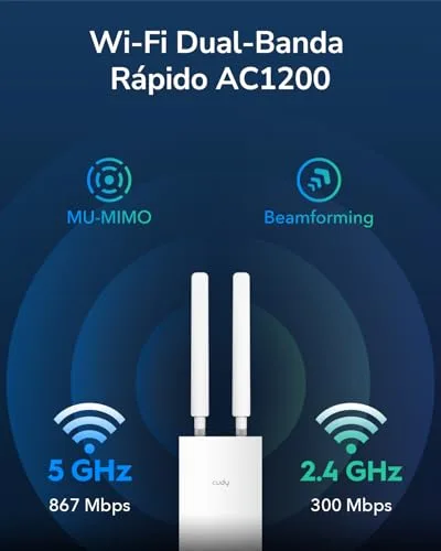 Cudy ▫️ AC1200 Exterior WiFi 5: ponto de acesso Wi-Fi para exterior, AP1200 Outdoor 3