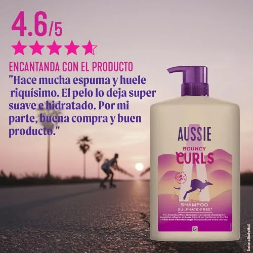 Aussie ▫️ Cachos Definidos - Champô sem sulfatos nem silicones, 48 horas anti-frizz, 1 L 6