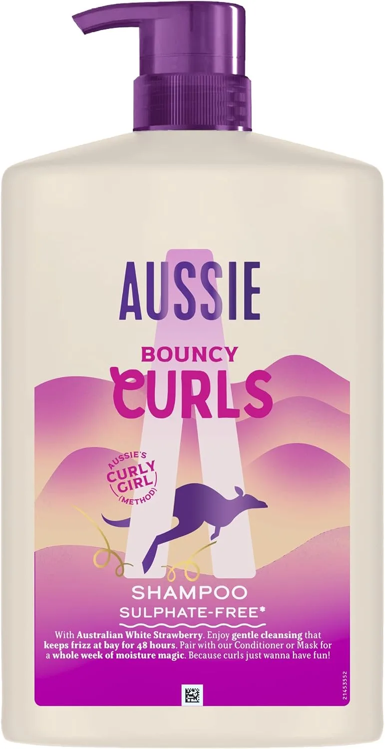 Aussie ▫️ Cachos Definidos - Champô sem sulfatos nem silicones, 48 horas anti-frizz, 1 L