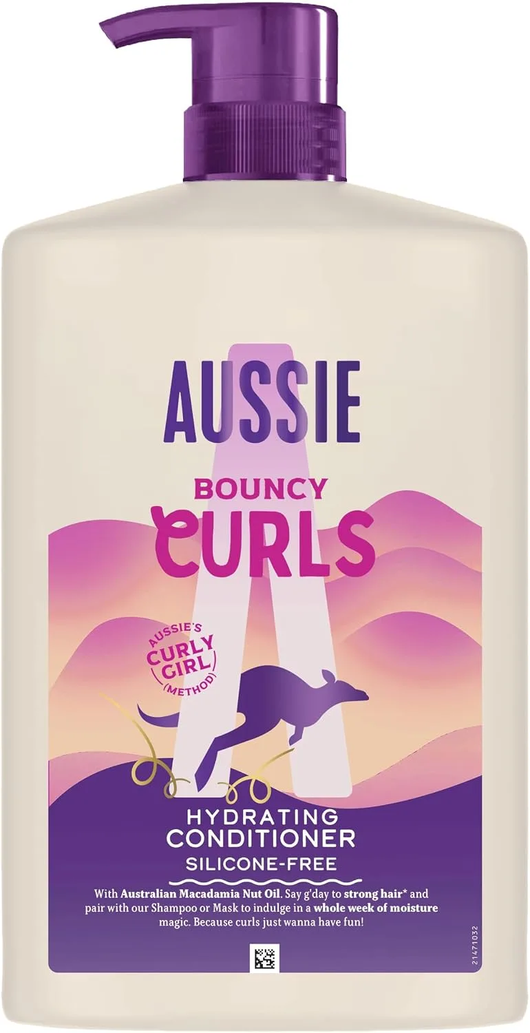 Aussie ▫️ Rizos Condicionador para Cabelo Encaracolado, Sem Silicones e Vegano, 1 L