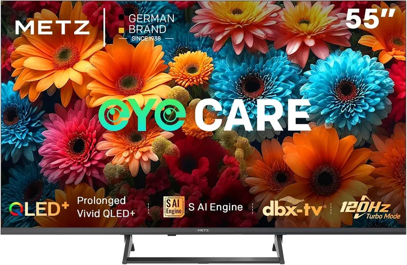 Metz ▫️ 55" MQF7500Z QLED 4K Smart TV, QLED 5.ª geração, HDR10+, Dolby Vision e Atmos, Modo 120 Hz, MEMC, Game Hub, AI TV, Screen Cast, Proteção ocular, Assistência visual (2025)