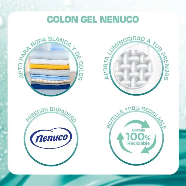 Colon ▫️ Gel Activo – Detergente líquido para máquina de lavar roupa, 100 doses = 5 meses e meio de limpeza e frescura 4