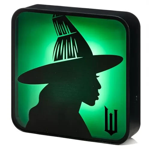 Numskull ▫️ Oficial Wicked: Candeeiro de secretária e luz de parede em acrílico da Elphaba, a Bruxa, para quarto, escritório, casa, estúdio, trabalho - Produtos oficiais da Wicked 2
