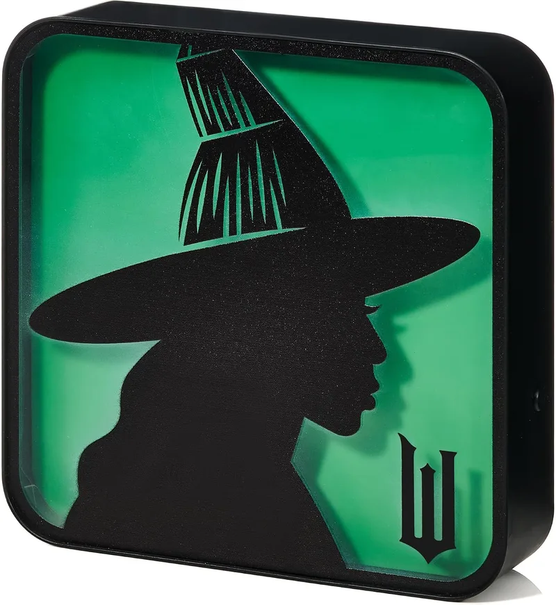 Numskull ▫️ Oficial Wicked: Candeeiro de secretária e luz de parede em acrílico da Elphaba, a Bruxa, para quarto, escritório, casa, estúdio, trabalho - Produtos oficiais da Wicked