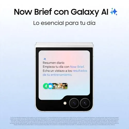 Samsung ▫️ Galaxy Z Flip7 FE 128 GB - Telemóvel com IA, design dobrável, ecrã frontal amplo, câmara de 50 MP, 8 GB de memória, bateria de 4000 mAh, garantia de 3 anos + 1 ano extra, preto (versão espanhola) 5