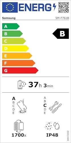 Samsung ▫️ Galaxy Z Flip7 FE 128 GB - Telemóvel com IA, design dobrável, ecrã frontal amplo, câmara de 50 MP, 8 GB de memória, bateria de 4000 mAh, garantia de 3 anos + 1 ano extra, preto (versão espanhola) 7