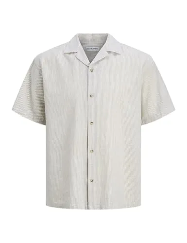 JACK & JONES ▫️ T-shirt Jjesummer Linen Blend Resort 2Pkmp (Conjunto de 2) para homem 3