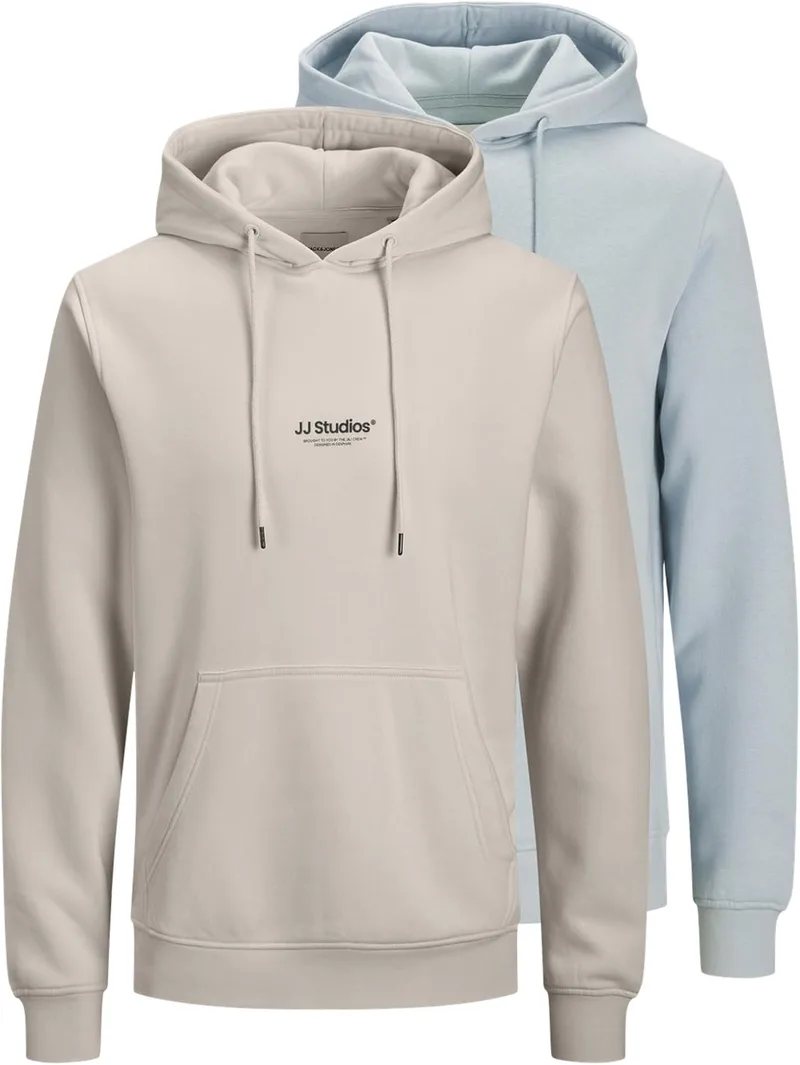 JACK & JONES ▫️ Jjesoho - Sweatshirt com capuz para homem (2 peças) (Conjunto de 2)