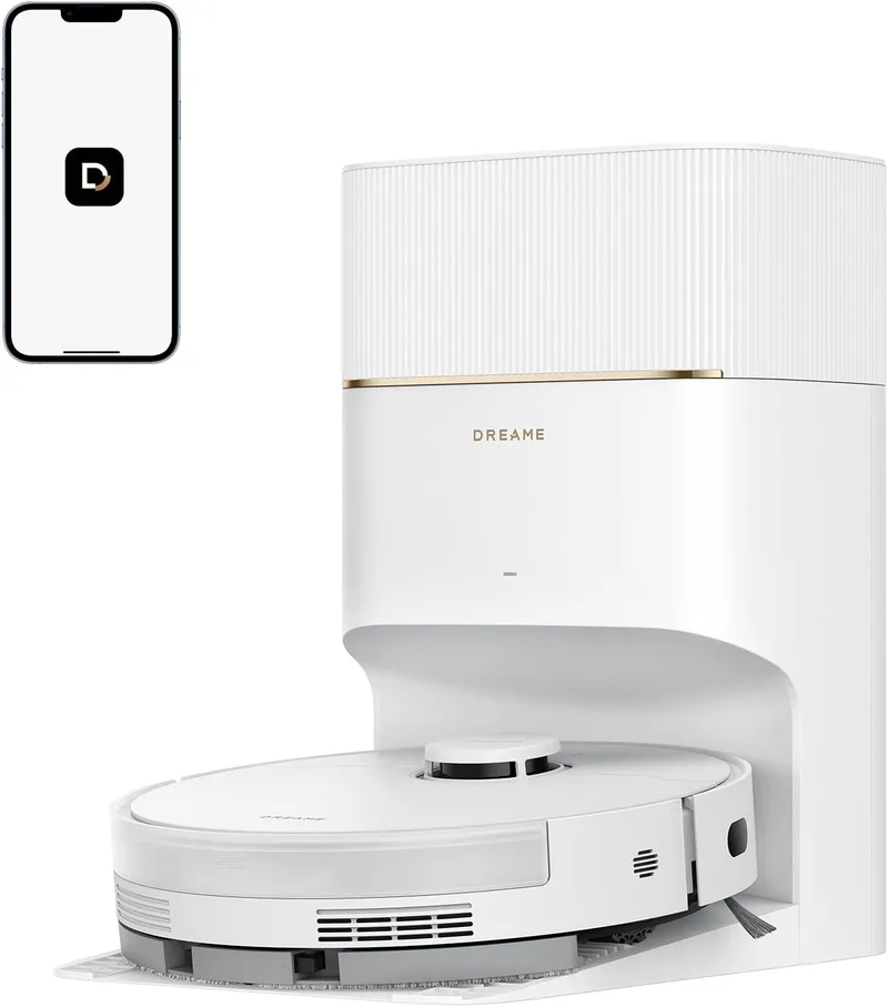 DREAME ▫️ D20 Pro Plus – Aspirador e esfregador robótico 2 em 1, 13 000 Pa, escova dupla para pêlos de animais de estimação, Limpeza de cantos, esvaziamento, navegação LDS, evasão por laser, pisos duros/tapetes, 5 200 mAh