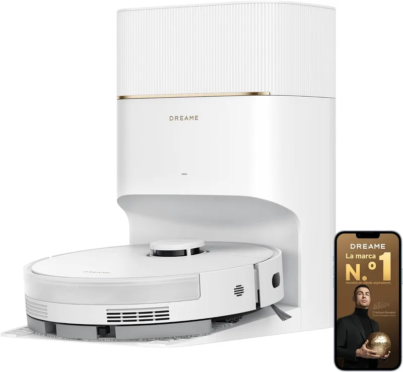 dreame ▫️ Robô aspirador e esfregador 2 em 1 D20 Pro Plus, sucção de 13 000 Pa | Escova dupla para pêlos de animais de estimação, Limpeza de cantos, esvaziamento automático com autonomia de 150 dias, navegação LDS e desvio por laser, 5 200 mAh