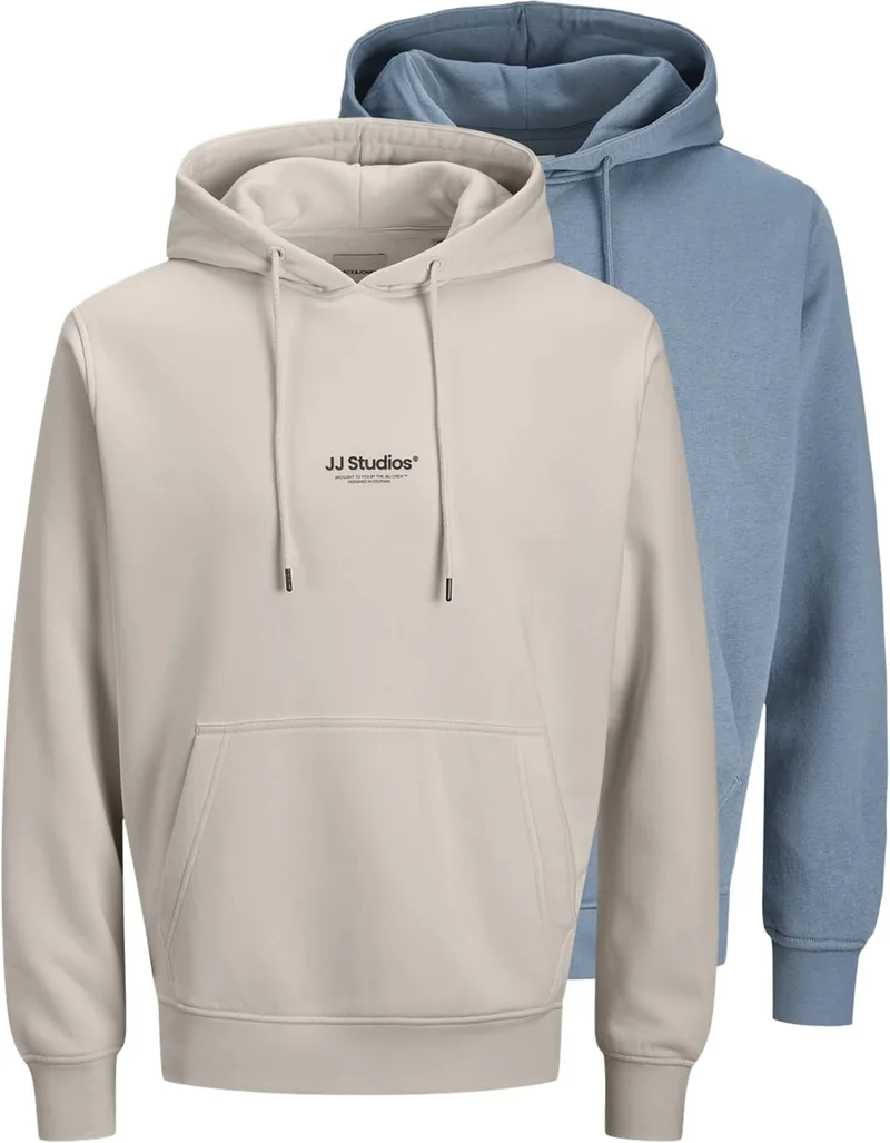 JACK & JONES ▫️ Jjesoho Sweat Hood 2pk MP Jjesoho - Camisola com capuz (2 unidades) Homem (Conjunto de 2)