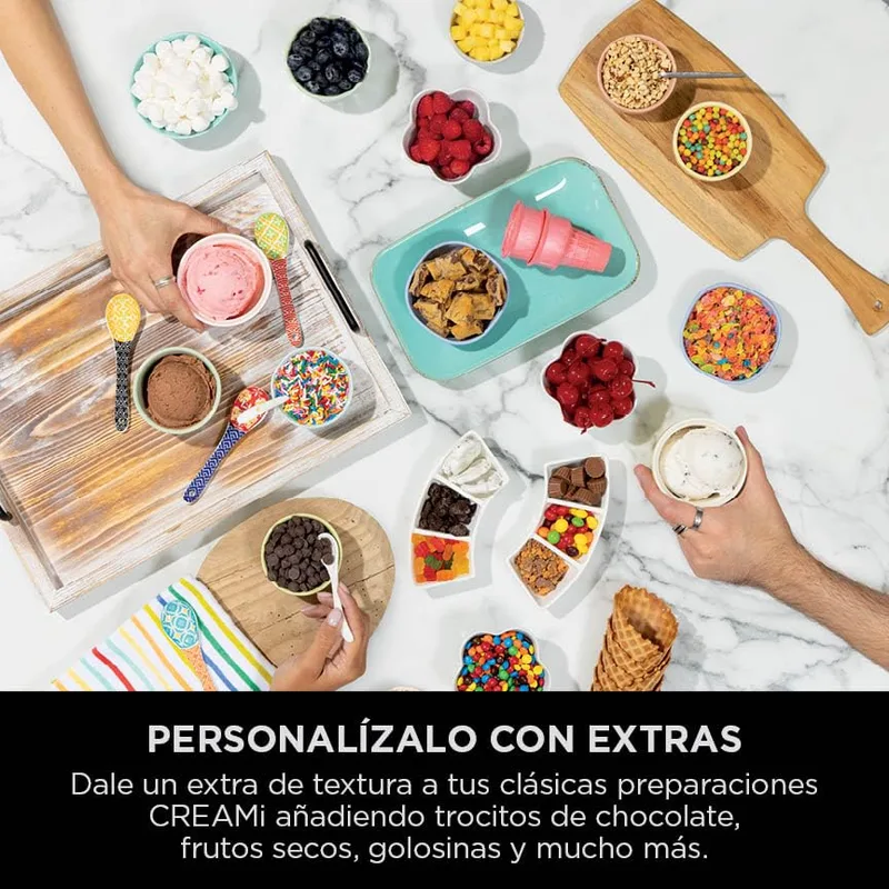 Ninja ▫️ CREAMi Scoop & Swirl, Máquina de gelados com 2 recipientes de 480 ml, Prateada 5