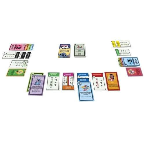 Hasbro Gaming ▫️ Jogo de Cartas Monopoly Deal: Edição Disney Stitch - Versão em espanhol 2