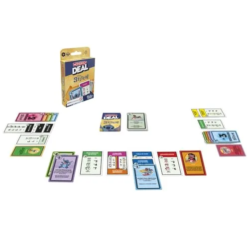 Hasbro Gaming ▫️ Jogo de Cartas Monopoly Deal: Edição Disney Stitch - Versão em espanhol 3