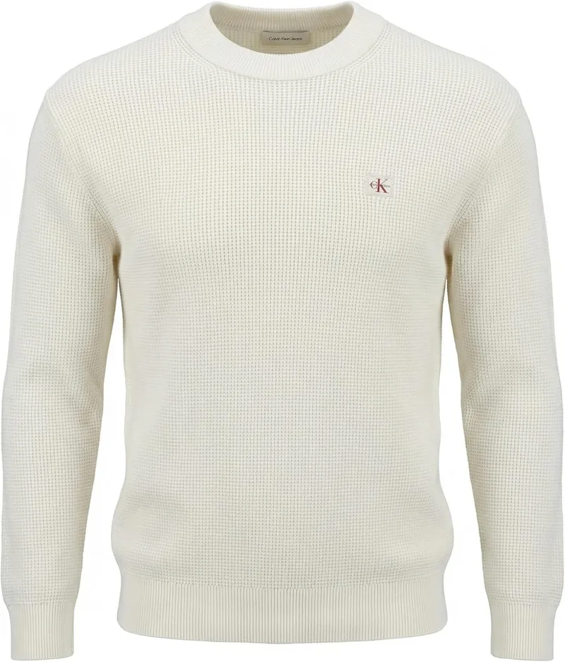 Calvin Klein ▫️ LS Ez Cotton Waffle Crwnk Swtr 9 Lv04rd313g Camisolas para homem