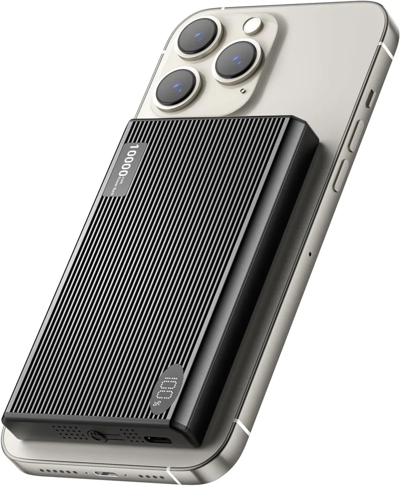 Magnpter ▫️ Power Bank Magnético, Sem Fios, Carregamento Rápido