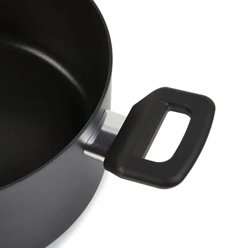 Amazon Basics ▫️ Conjunto de panelas e frigideiras empilháveis em cerâmica antiaderente, 10 peças, poupa espaço 6