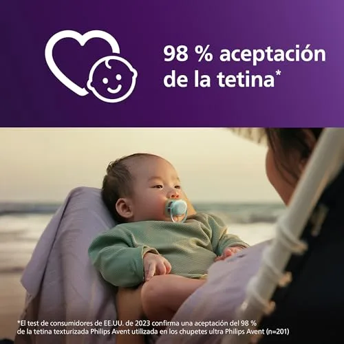 PHILIPS ▫️ Chupetas Avent Ultra Air: design anatómico, para bebés dos 0 aos 6 meses, tetina simétrica em silicone macio, sem BPA, com estojo esterilizador, embalagem de 2 unidades, SCF087/01 4