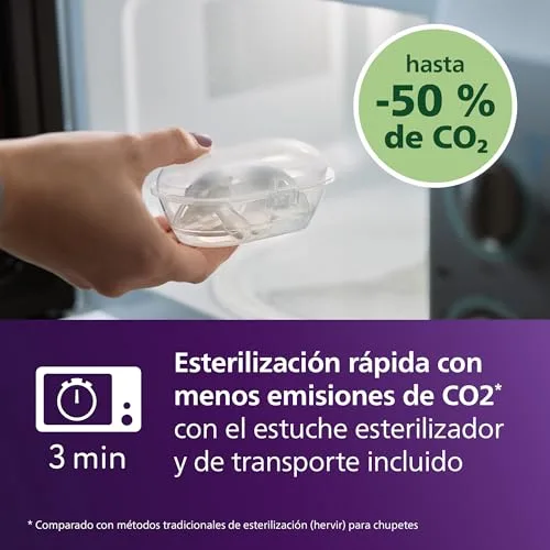 PHILIPS ▫️ Chupetas Avent Ultra Air: design anatómico, para bebés dos 0 aos 6 meses, tetina simétrica em silicone macio, sem BPA, com estojo esterilizador, embalagem de 2 unidades, SCF087/01 6