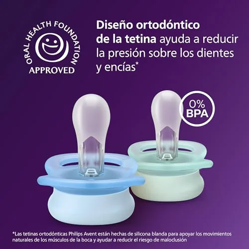 PHILIPS ▫️ Chupetas Avent Ultra Start: anatómicas, para recém-nascidos, tetina simétrica em silicone macio, sem BPA, estojo esterilizador, embalagem de 2 unidades, SCF075/14 3