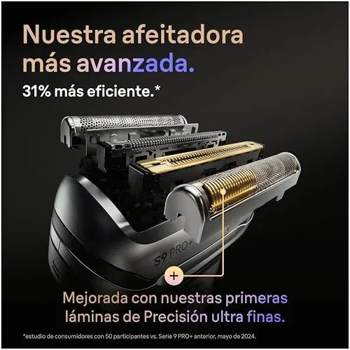 Braun ▫️ Series 9 Pro+ Ponta de substituição para máquina de barbear elétrica, 96M, Prata 4