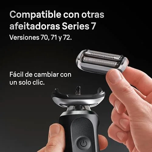 Braun ▫️ Series 7 Cabeça de substituição para máquina de barbear elétrica, 74S, Prateada 6