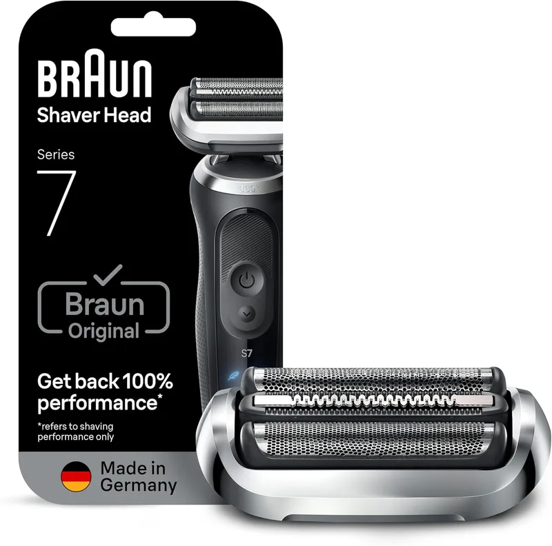 Braun ▫️ Cabeça de substituição Series 7 ORIGINAL para a máquina de barbear eléctrica para homem, compatível com as gerações 70, 71 e 72 das máquinas de barbear da Série 7, fabricada na Alemanha, 74S