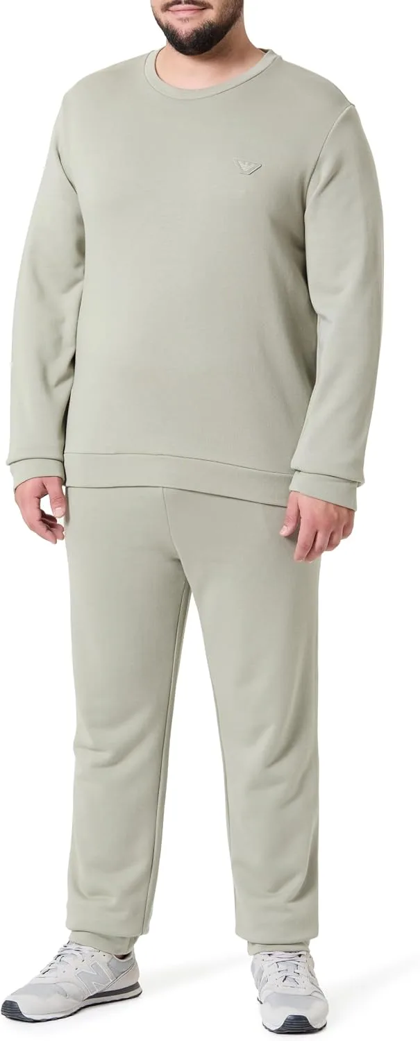 Emporio Armani ▫️ CONJUNTO CHÁNDICO EM MODAL TERRY PARA HOMEM CINZENTO XL