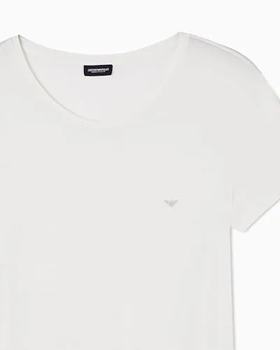 Emporio Armani ▫️ Camisola com decote em V para mulher 4