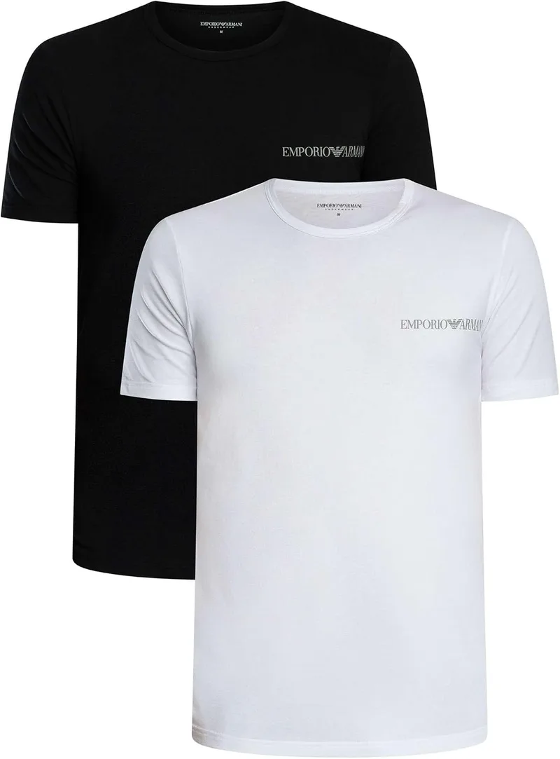 Emporio Armani ▫️ Conjunto de 2 T-shirts de gola redonda para homem