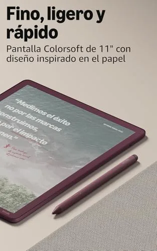 Amazon ▫️ Kindle Scribe Colorsoft (última geração): fino, leve e rápido, com ecrã a cores de 11" semelhante ao papel e luz frontal; permite escrever em cadernos integrados, documentos e livros (32 GB, grafite) 4