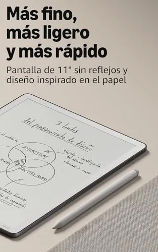 Amazon ▫️ Kindle Scribe (última geração): mais fino, leve e rápido, com ecrã de 11 polegadas semelhante ao papel e luz frontal; permite escrever em cadernos, documentos e livros (32 GB) 4