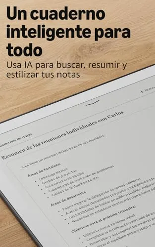 Amazon ▫️ Kindle Scribe (última geração): mais fino, leve e rápido, com ecrã de 11 polegadas semelhante ao papel e luz frontal; permite escrever em cadernos, documentos e livros (32 GB) 6