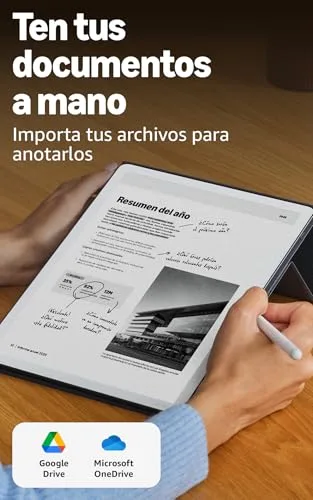 Amazon ▫️ Kindle Scribe (última geração): mais fino, leve e rápido, com ecrã de 11 polegadas semelhante ao papel e luz frontal; permite escrever em cadernos, documentos e livros (32 GB) 7
