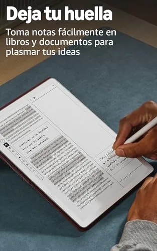 Amazon ▫️ Kindle Scribe (última geração): mais fino, leve e rápido, com ecrã de 11 polegadas semelhante ao papel e luz frontal; permite escrever em cadernos, documentos e livros (32 GB) 8
