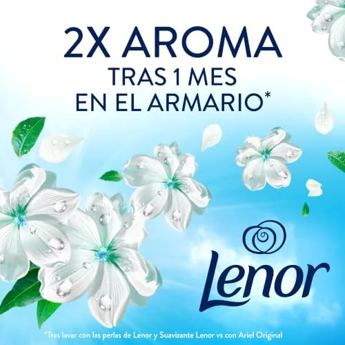 LENOR ▫️ Pérolas Perfumadas para a Roupa, 133 lavagens (6 x 270 g), Brisa Marinha e Jasmim, Edição Limitada Costa Mediterrânica, Frescura ininterrupta até 12 semanas 2