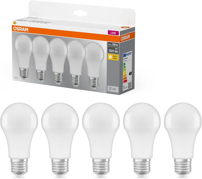 OSRAM ▫️ Lâmpada LED com base tipo A100, 13 W, acabamento mate, casquilho E27
