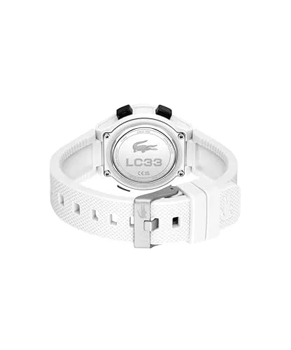 Lacoste ▫️ Relógio cronógrafo analógico e digital para homem, da coleção LC33, com bracelete em silicone 3